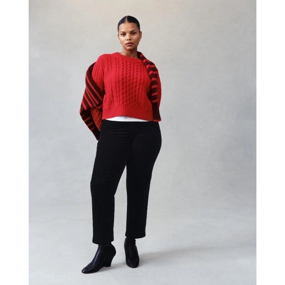 SPANXshape™ Authentic 360 Corduroy 90s Straight Leg Jeans In Black 1X Petite NWT - Picture 1 of 6